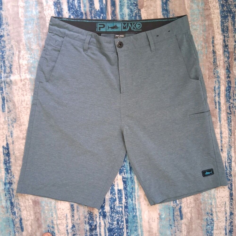 Pelagic Mako Hybrid Shorts Mens 32 (34) Performance Stretch Fishing Outdoor Surf